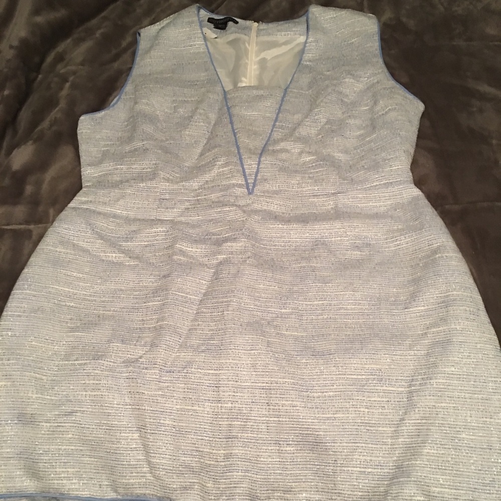 Covington Periwinkle metallic tweed dress 14